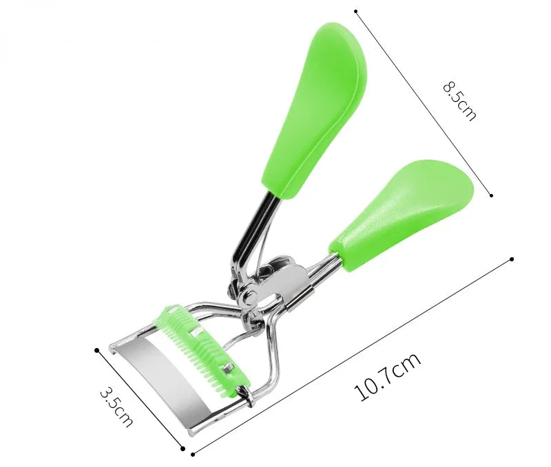 Colorful Metal Eyelash Curler | Multi-Color Lash Lifting Tool Eyelash Curler QXL Green