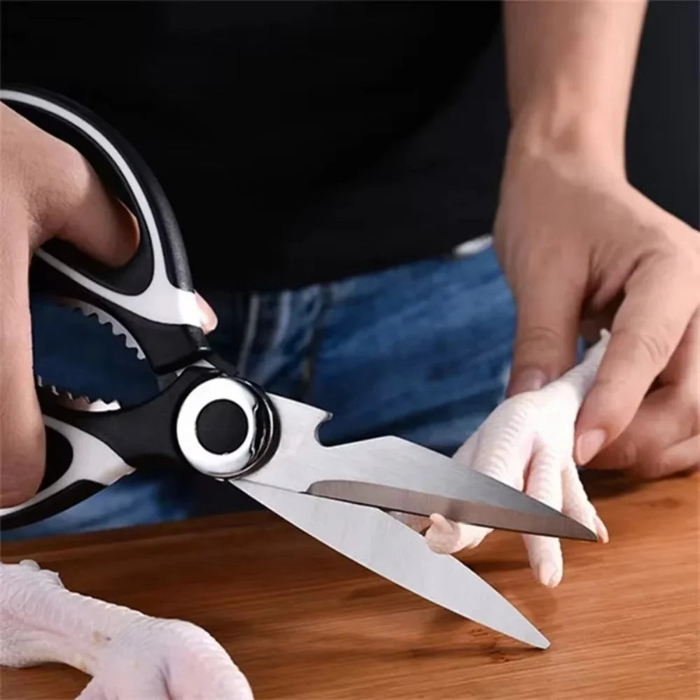 Heavy-Duty Stainless Steel Kitchen Scissors | Multifunctional Kitchen Scissors QXL