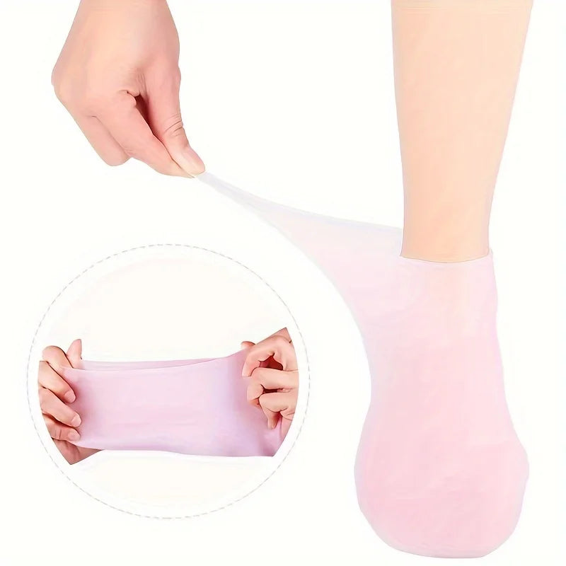 2-Pack Silicone Gel Moisturizing Spa Socks | Foot Care Moisturizing Spa Socks QXL