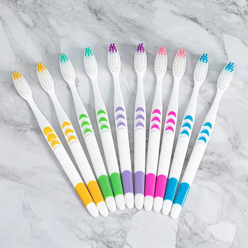10-Pack Bamboo Charcoal Soft Bristle Toothbrush Set Toothbrush Set QXL