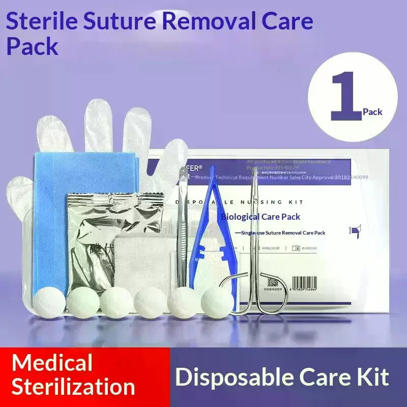 Sterile Disposable Wound Dressing Kit | 10-Piece Care Set Disposable Dressing Kit QXL