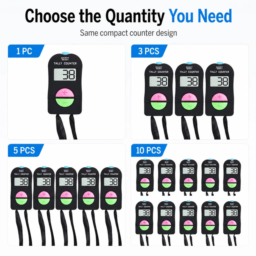 Mini Digital Golf Score Counter | LCD Tally Clicker 1–10 Pack Digital Tally Counter QXL