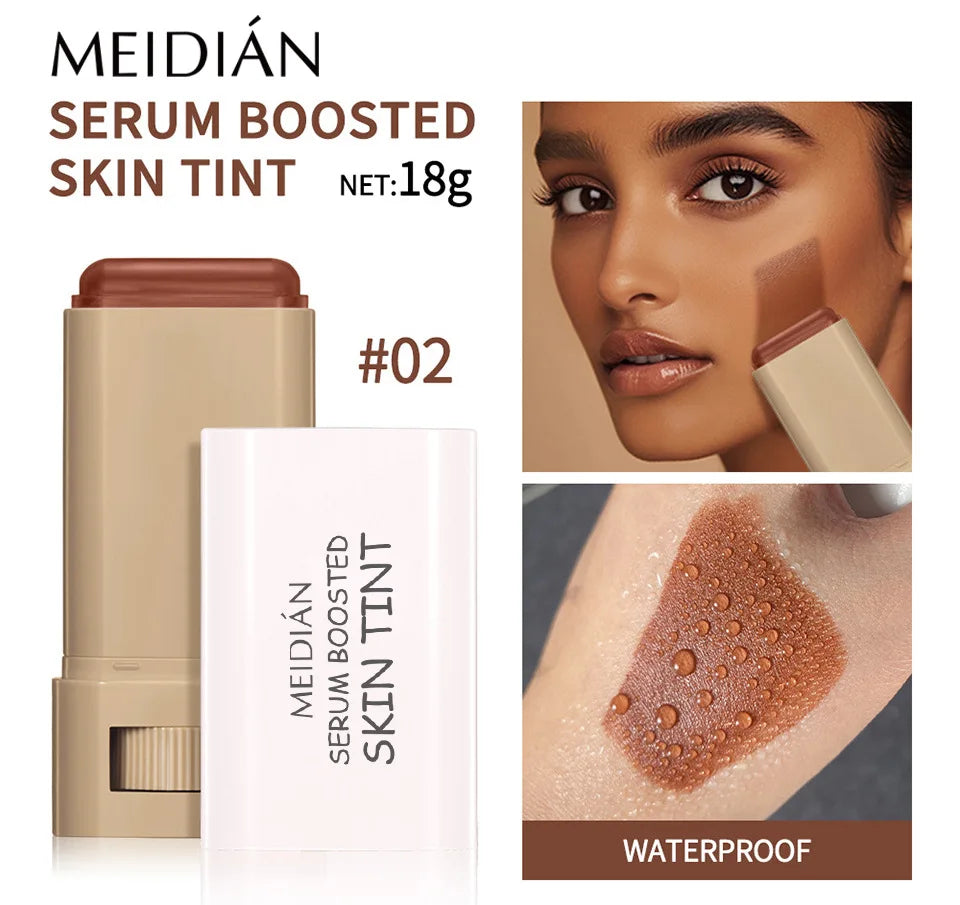 Skin Tint Foundation Stick – Waterproof, Serum-Infused Coverage Foundation Tint Stick QXL