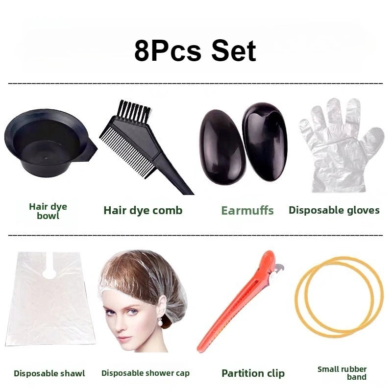 8-Piece Hair Dye Kit | Brush, Bowl, Cape & Comb Set Hair Colouring Kit QXL