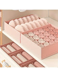Multi-Compartment Underwear Organizer – Bras, Socks & Panties Drawer Organizer QXL 3pcs pink