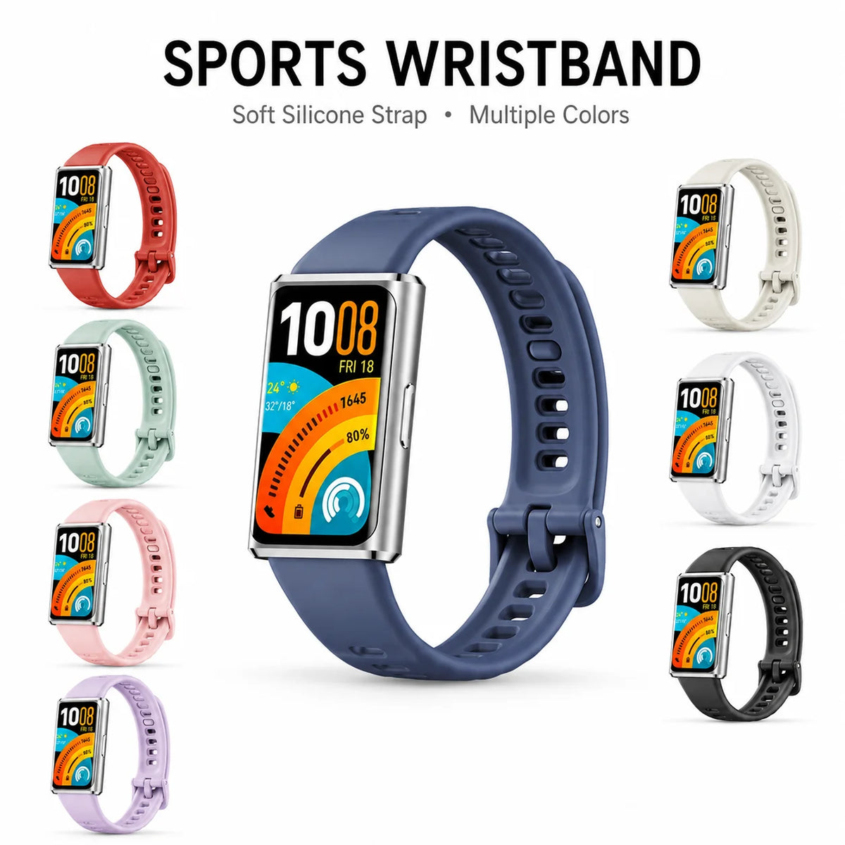 Huawei Band 11 Pro Silicone Sport Strap – Soft & Breathable Silicone Watch Band QXL