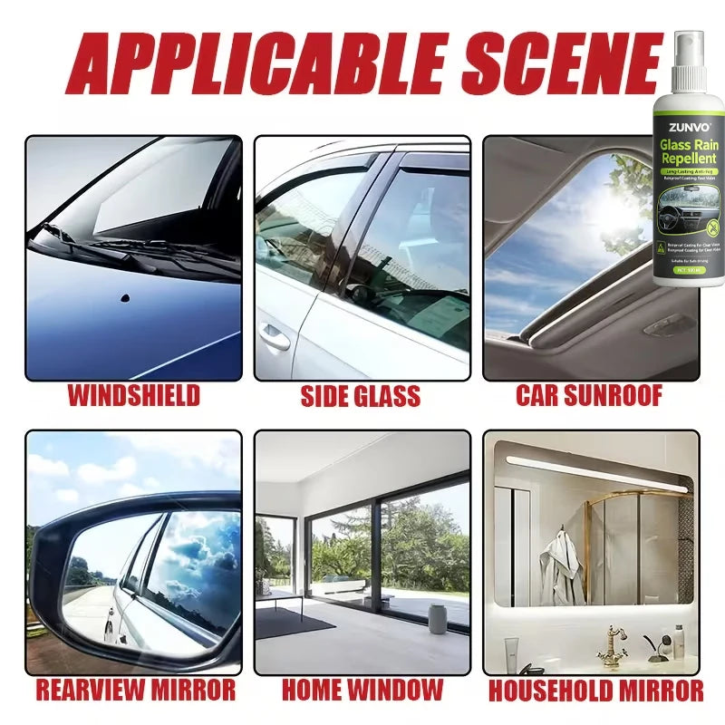 QXL Rain Repellent & Anti-Fog Glass Spray | 100ml Car Glass Coating Spray QXL