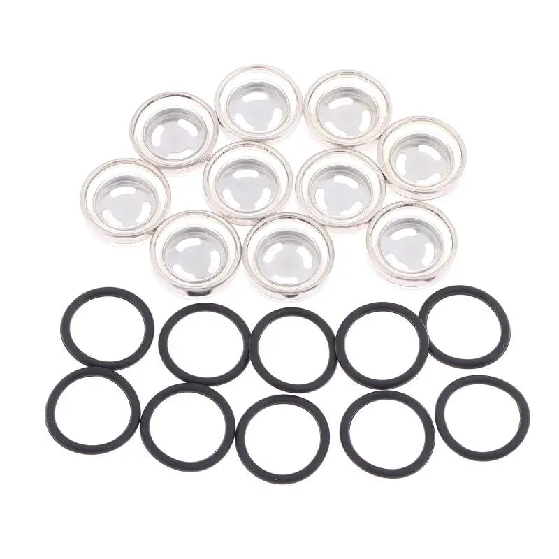 10-Pack Motorcycle Brake Master Cylinder Sight Glass & O-Ring Motorcycle Brake Parts QXL 18mm