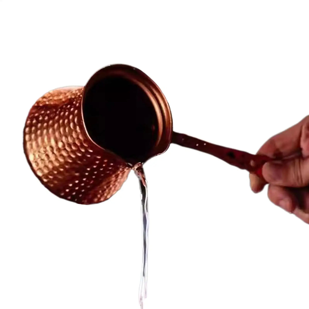 Vintage Turkish Coffee Pot | Long Handle Copper-Plated 600ml Turkish Coffee Pot QXL