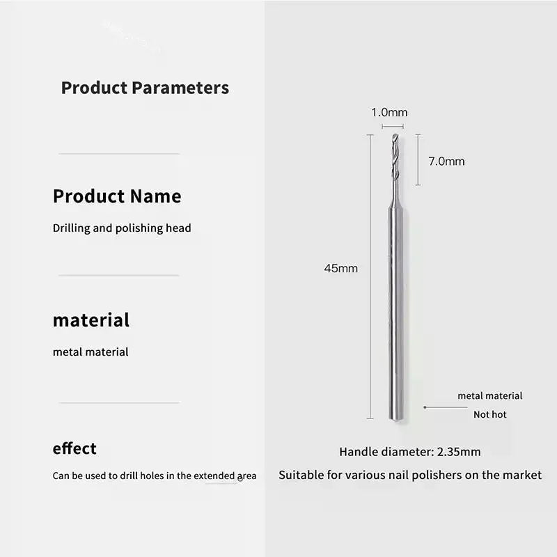 Tungsten Steel Nail Drill Pierce Bit | Nail Jewelry Art Tool Nail Drill Pierce Bit QXL