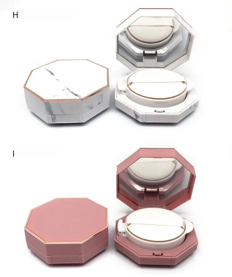 Empty Air Cushion Compact Case with Puff, Sponge & Mirror Makeup Compact Case QXL