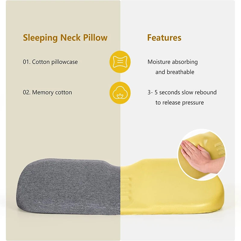Memory Foam Contour Pillow | Ergonomic Neck & Side Sleeper Memory Foam Pillow QXL
