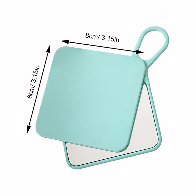 Mini Square Pocket Makeup Mirror | Sliding Cover Compact Compact Makeup Mirror QXL
