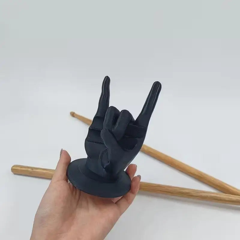 Rock Hand Drumstick Holder Stand | Drummer Gift & Decor Drumstick Display Stand QXL