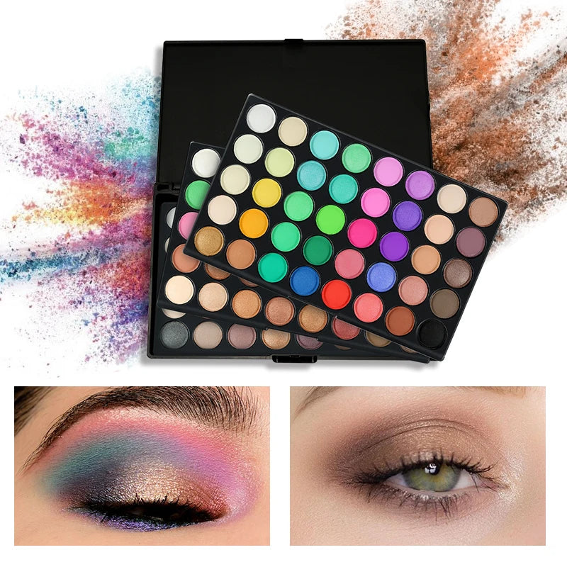 POPFEEL 120-Color Eyeshadow Palette – Matte & Shimmer Shades Eyeshadow Palette QXL