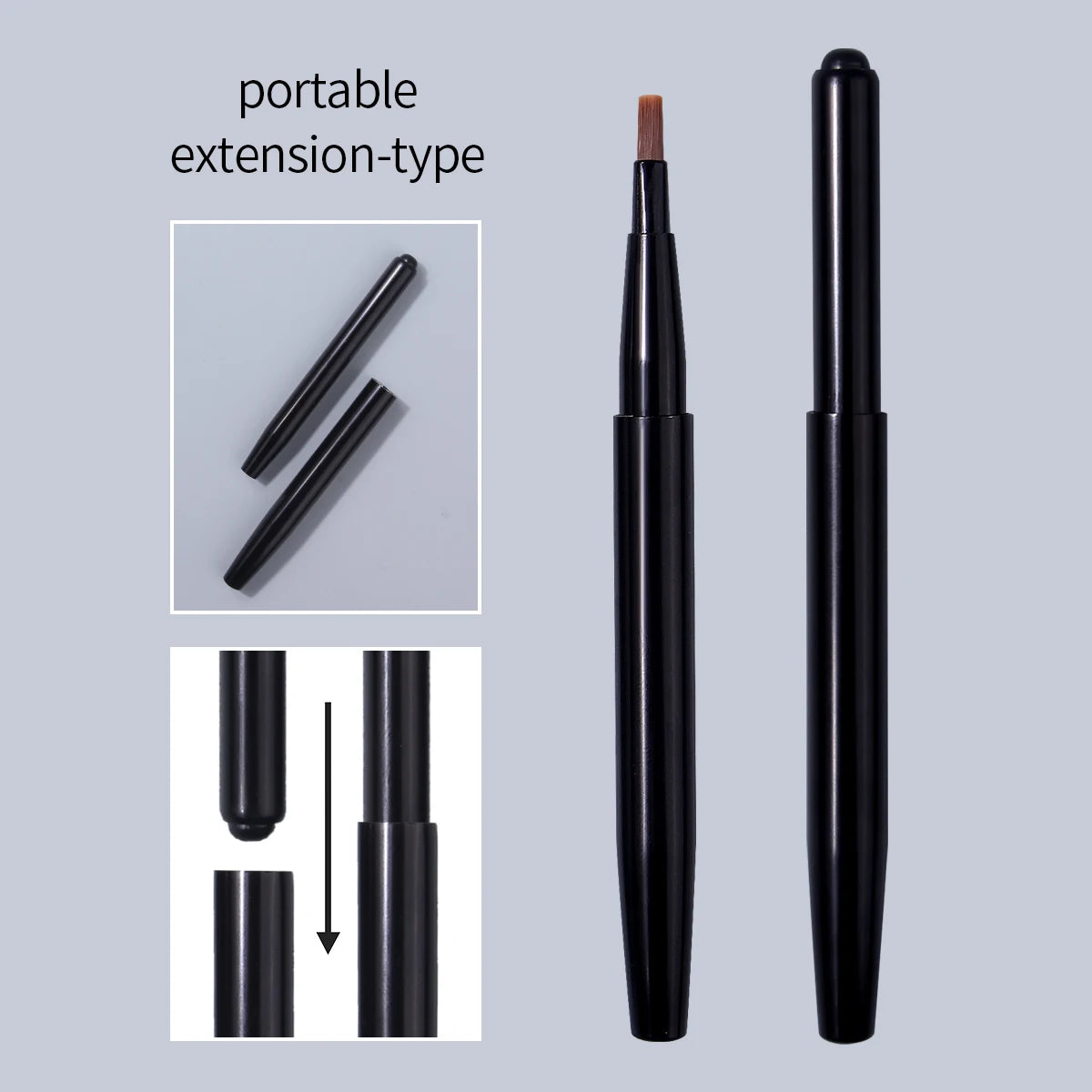 2-Pack Retractable Lip Brush | Travel Lip Liner Applicator Lip Makeup Brush QXL