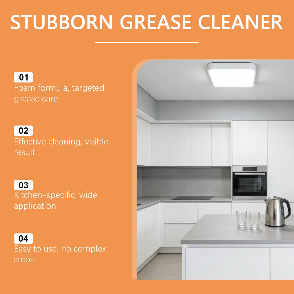 Kitchen Grease Foam Cleaner | Stove & Range Hood Degreaser Kitchen Degreaser Spray QXL