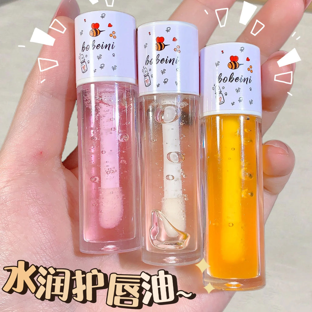 Peach Honey Lip Oil | Plumping Moisturizing Gloss & Balm Lip Oil Gloss QXL