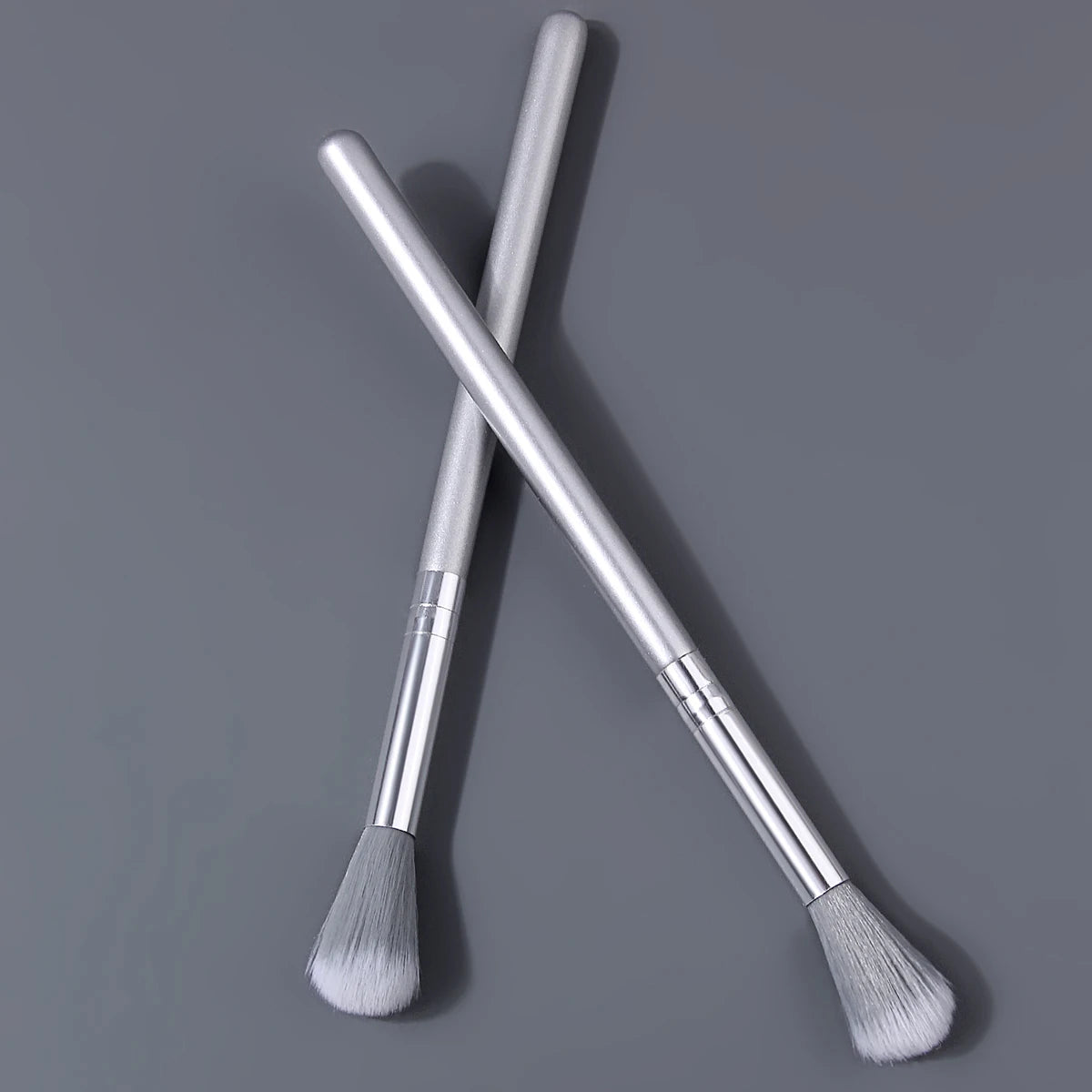 KOSSHOW 2-Pc Highlighter & Contour Brush Set | Soft Nylon Makeup Brush Set QXL