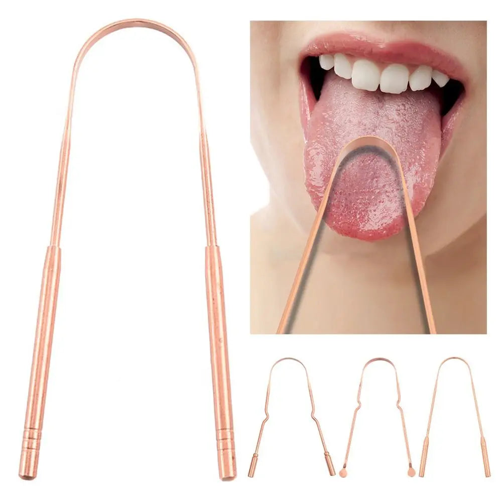 Pure Copper Tongue Scraper | Fresh Breath Oral Hygiene Tool Tongue Scraper QXL