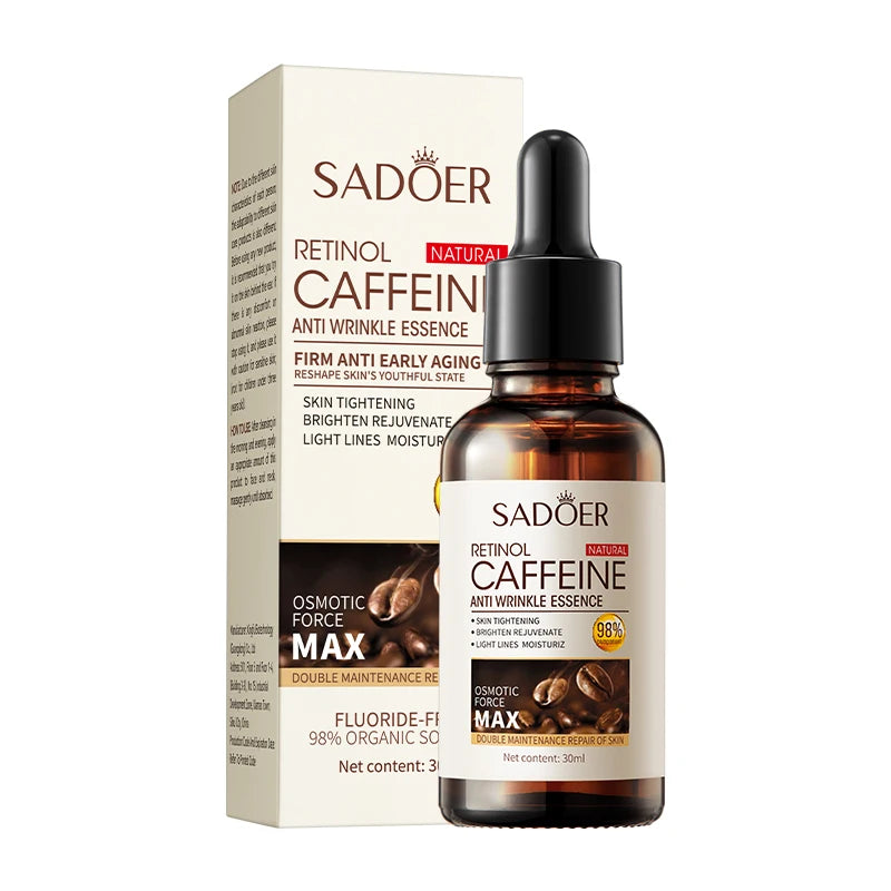 Retinol Coffee Anti-Wrinkle Serum | Hydrating Firming Essence Face Serum QXL 30ml 30ml