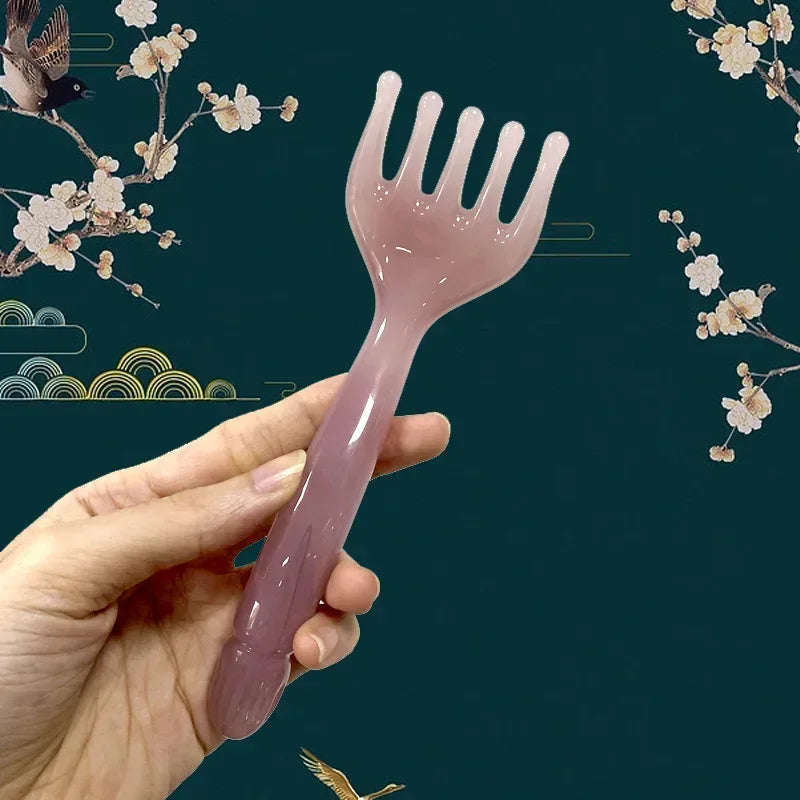 Resin Five-Claw Scalp Gua Sha Massager | Head & Body Tool Gua Sha Massager QXL M155 Pink