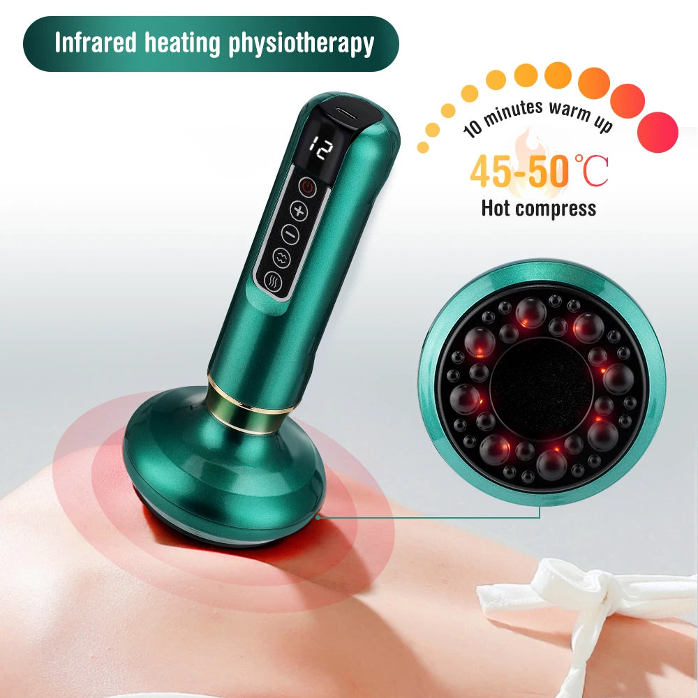 Electric Gua Sha Vacuum Massager | Infrared Heat & Scraping Electric Body Massager QXL