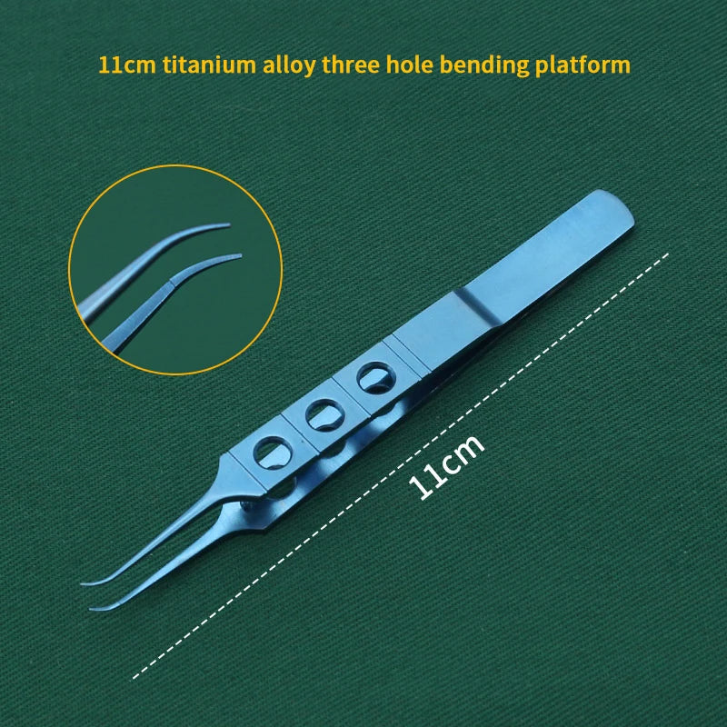 Toothed Precision Tweezers | Titanium & Steel Eyelid Tool Precision Eyelid Tweezers QXL 3 Blue