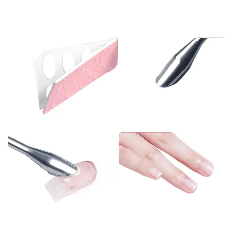 Nail Cuticle Pusher & Sandpaper File Set 100/180/240 Grit Nail File Set QXL