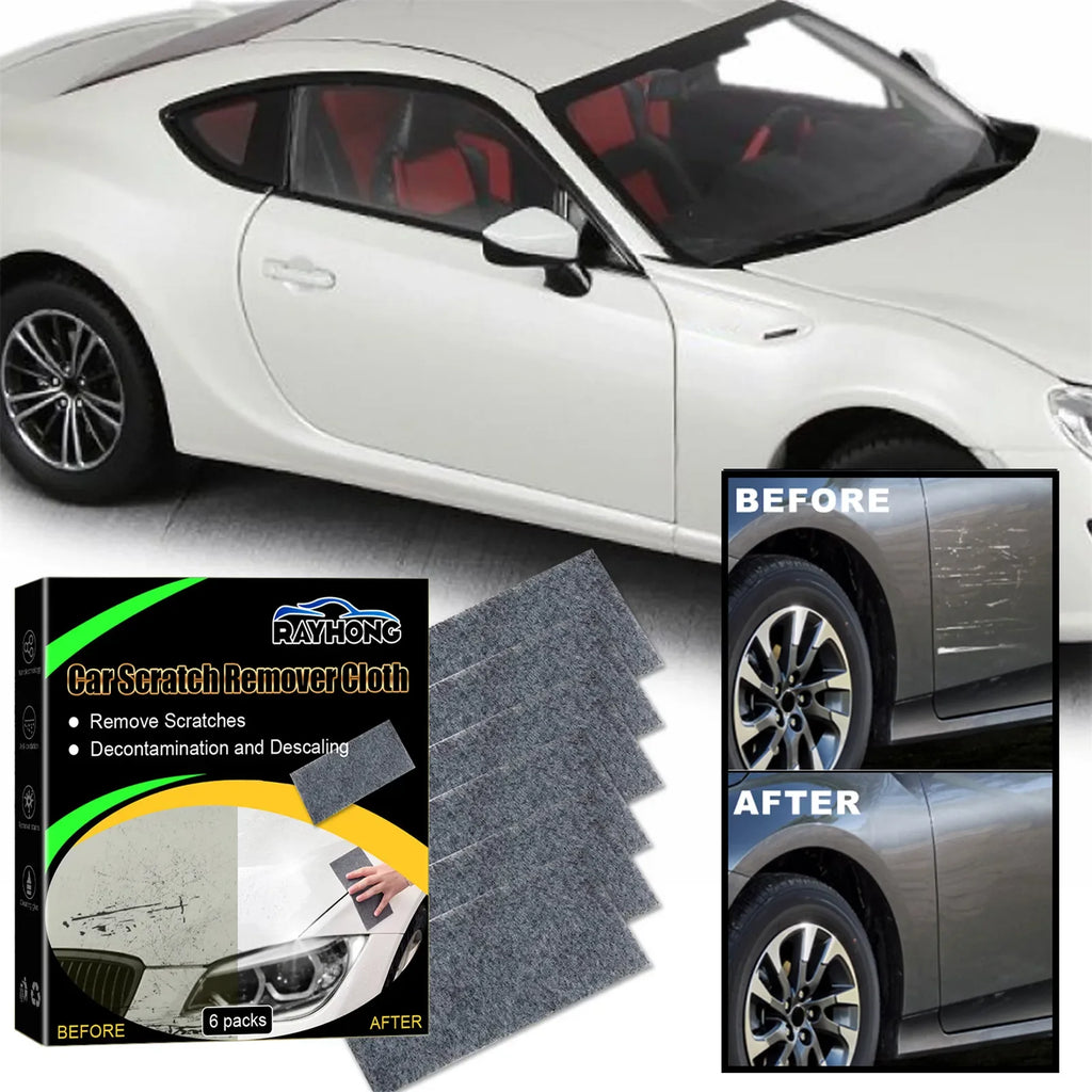 6-Pack Nano Sparkle Cloth | Car Scratch & Stain Remover Car Detailing Cloth QXL