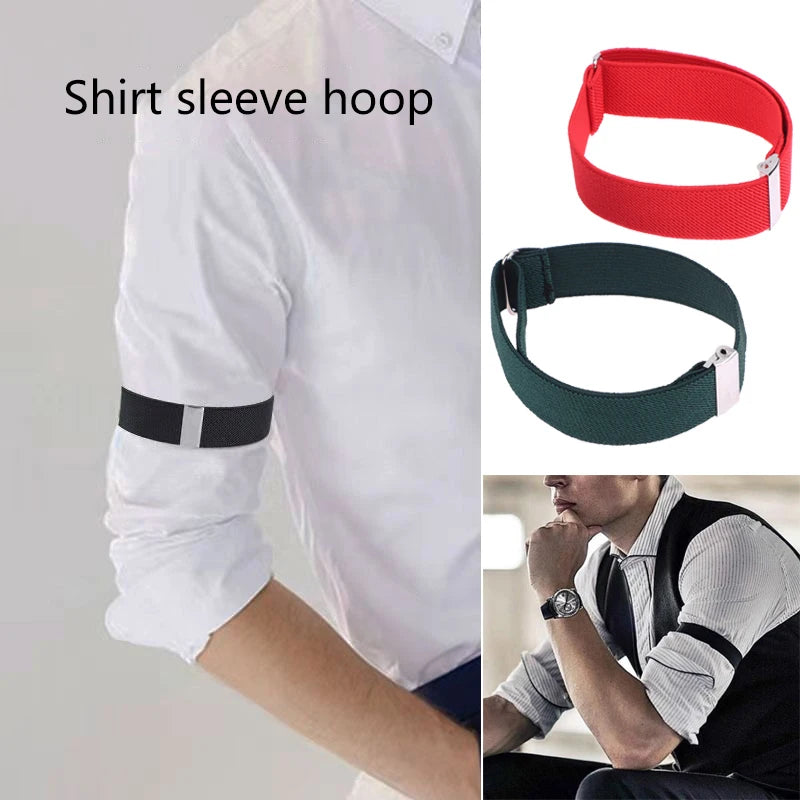 Elastic Shirt Sleeve Holders – Adjustable Anti-Slip Armbands Sleeve Holders QXL