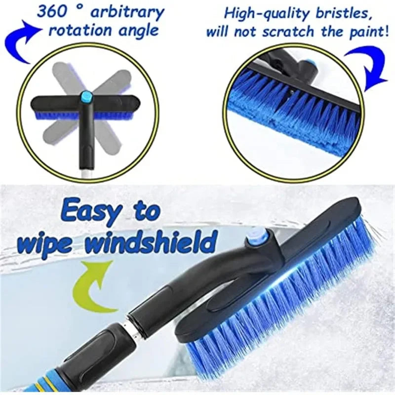 3-in-1 Extendable Car Snow Brush & Ice Scraper – Foam Grip Car Snow Brush QXL