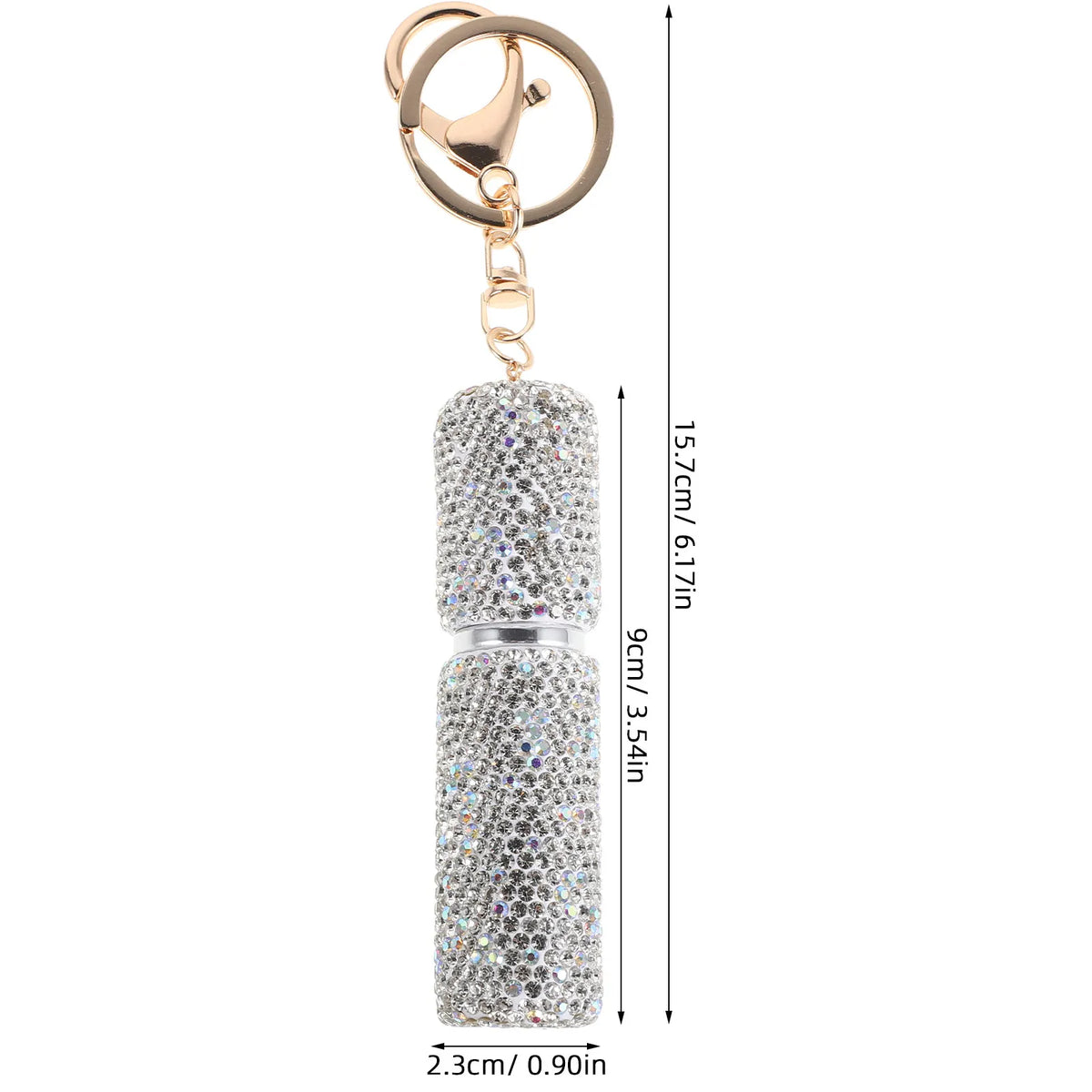 Diamond Rhinestone Refillable Perfume Atomizer with Keychain Perfume Atomizer Bottle QXL