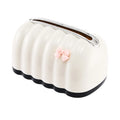 Black Toast Tissue Box | Large Capacity Desktop Napkin Holder Tissue Box Holder QXL WHITE