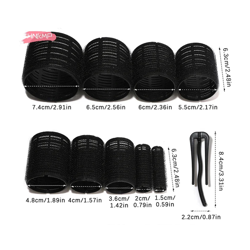 Heatless Hair Root Curler Roller with Clip – Black Heatless Hair Roller QXL