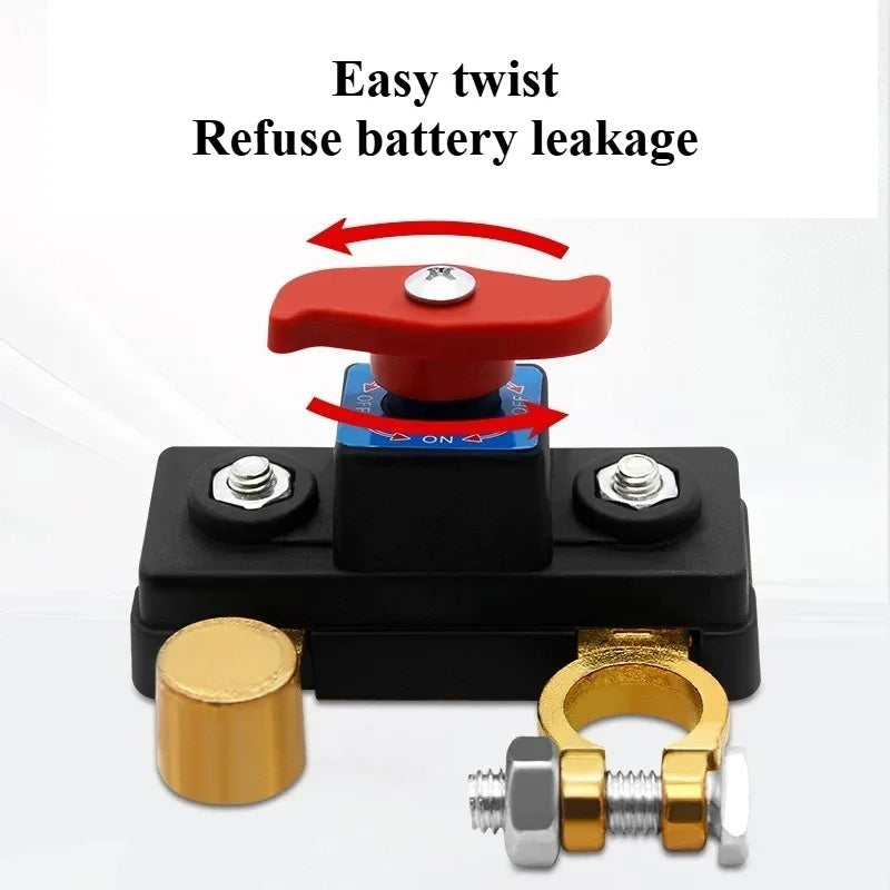12V/24V Battery Master Cut-Off Switch | Negative Pole Disconnect Battery Disconnect Switch QXL