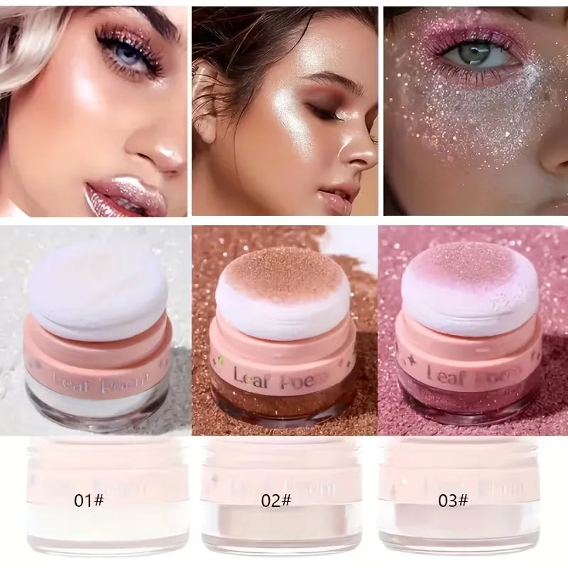 Diamond Glitter Highlighter Powder – Face & Body Shimmer Face & Body Highlighter QXL