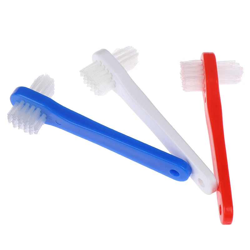 T-Shape Dual-Head Denture Brush | False Teeth Cleaner Denture Brush QXL