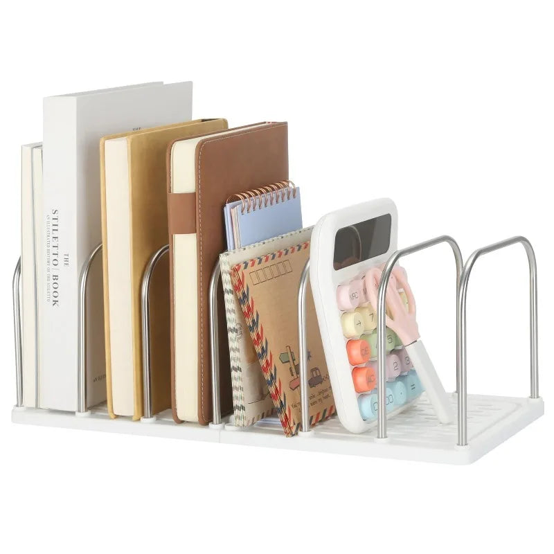 Adjustable Desktop Bookshelf Desk Organizer | Non-Slip Base Desktop Desk Organizer QXL