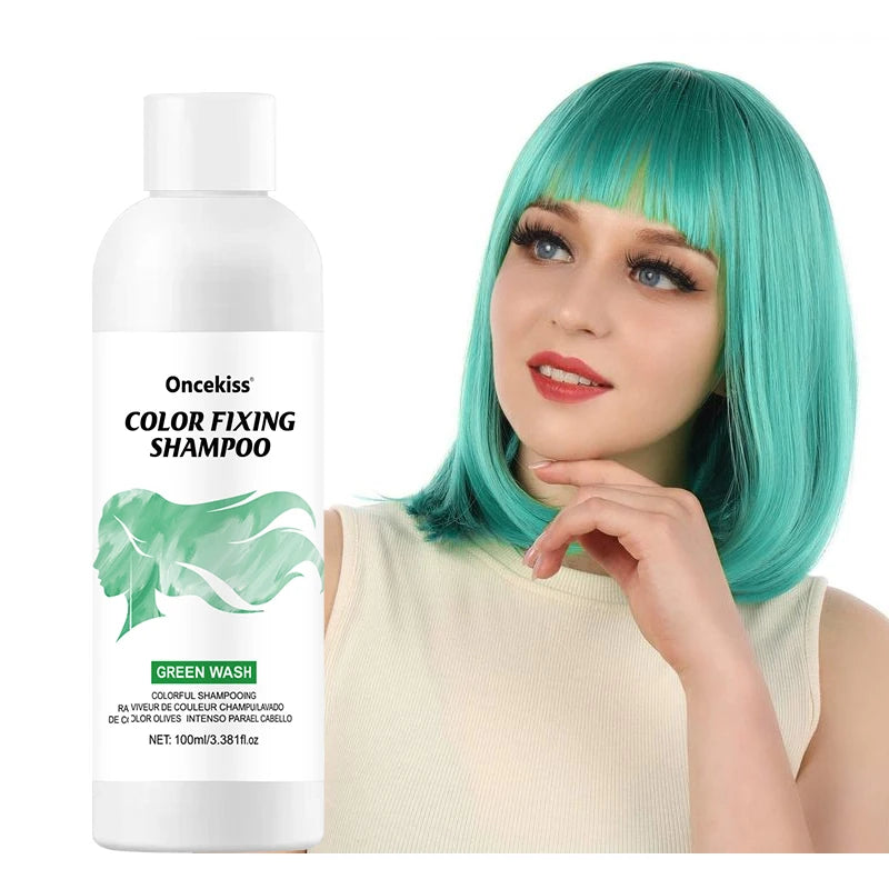 Purple Toning Shampoo – Color Depositing & Gray Blending 100ml Color Depositing Shampoo QXL green