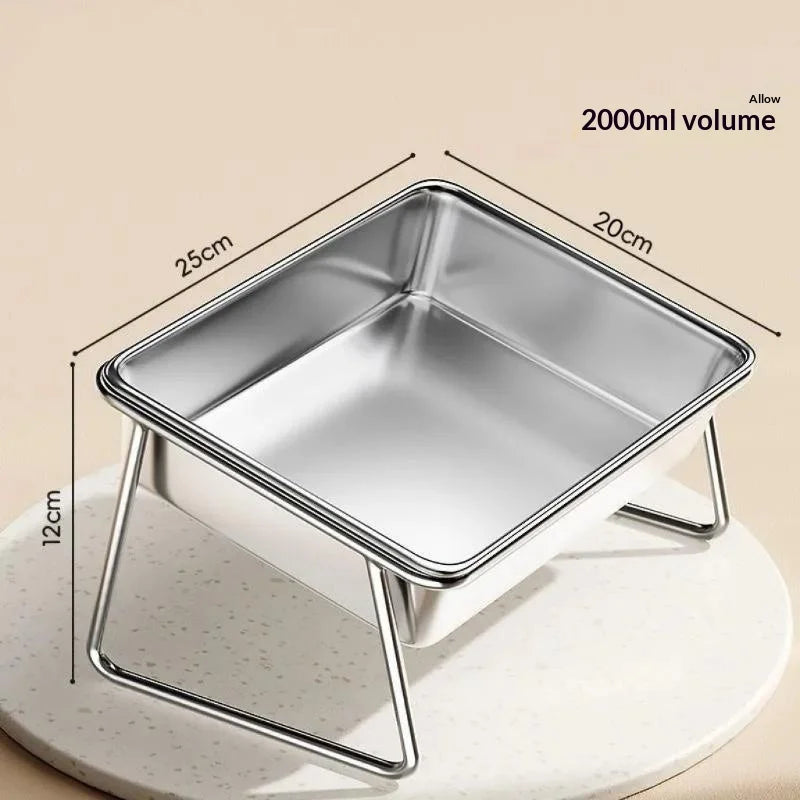 Elevated Dog Bowl | 15° Tilt 304 Stainless Steel Pet Feeder Elevated Pet Feeder QXL A1