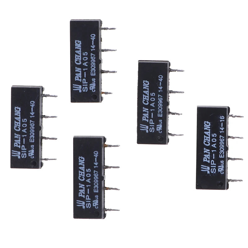 5-Pack SIP-1A05 4-Pin 5V Reed Switch Relay – DC Dry Relay Reed Switch Relay QXL