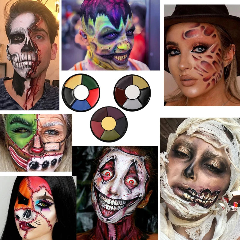 6-Color Face & Body Paint Palette | Safe Cosplay Makeup Face & Body Paint QXL