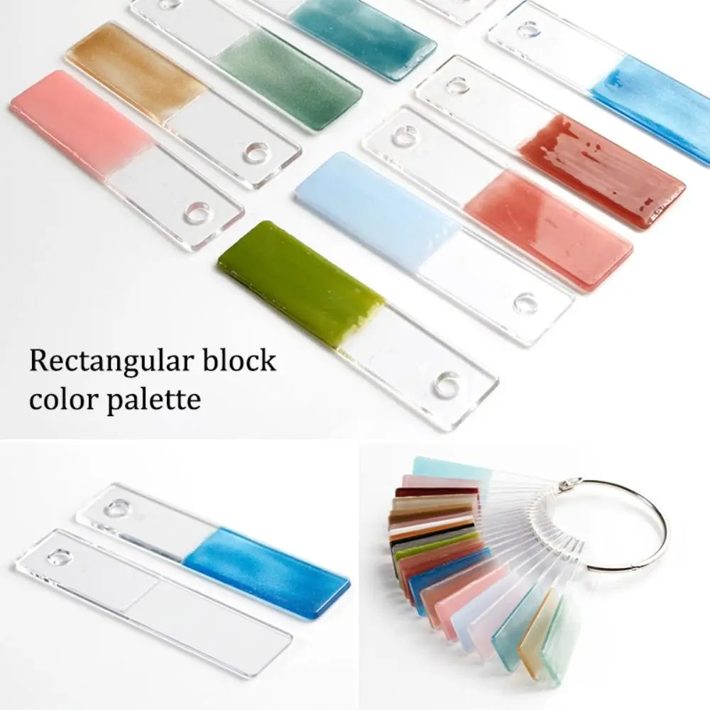 50-Pc Transparent Nail Tip Display Cards | UV Gel Color Stand Nail Tip Display Cards QXL