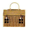 House-Shape Rattan Storage Basket with Lid | Home Organizer Storage Basket QXL A