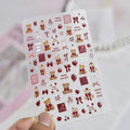 5D Holographic Cat & Floral Embossed Nail Stickers | Self-Adhesive Nail Art Stickers QXL to5606