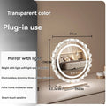 Sunflower LED Vanity Mirror | Tri-Color Dimming Desktop Mirror LED Vanity Mirror QXL W30H38