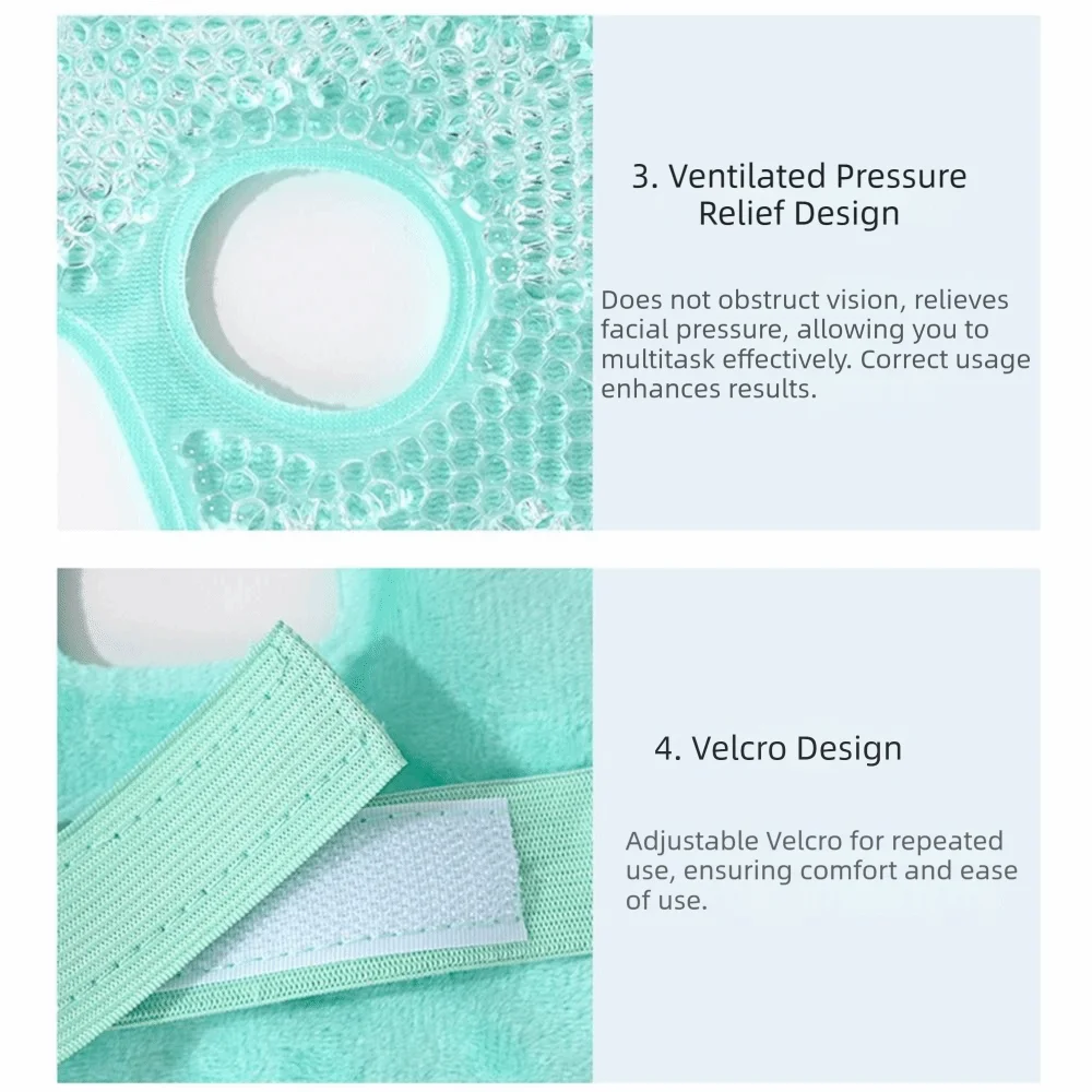 Cooling Gel Eye Mask | Reusable Hot & Cold Bead Compress Gel Eye Mask QXL