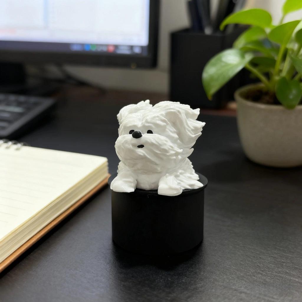 Minimalist Sketch-Style Puppy Statue | Unique Desk Decor Art Decorative Figurine QXL