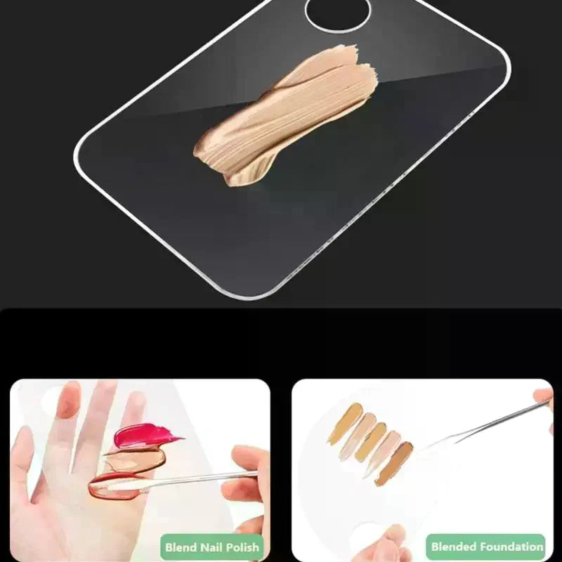 2-Pack Acrylic Makeup Mixing Palette | Foundation Blending Makeup Mixing Palette QXL